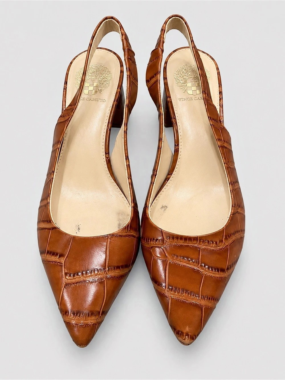 Vince Camuto Hamden Slingback Heels Brown US 8